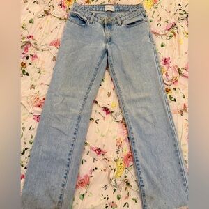 Abrand Women's Sky Blue Straight Leg Jeans